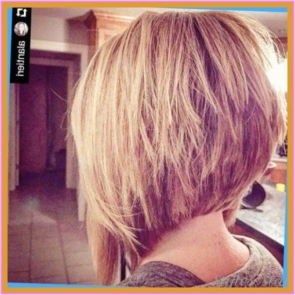 stacked angled bob haircut