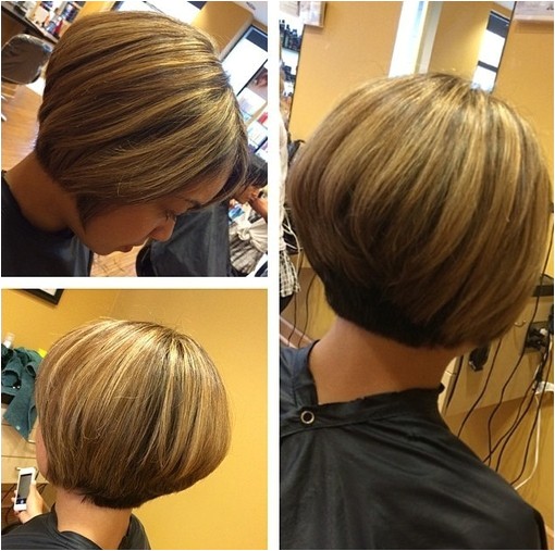 chic short haircut for women the stacked bob cut