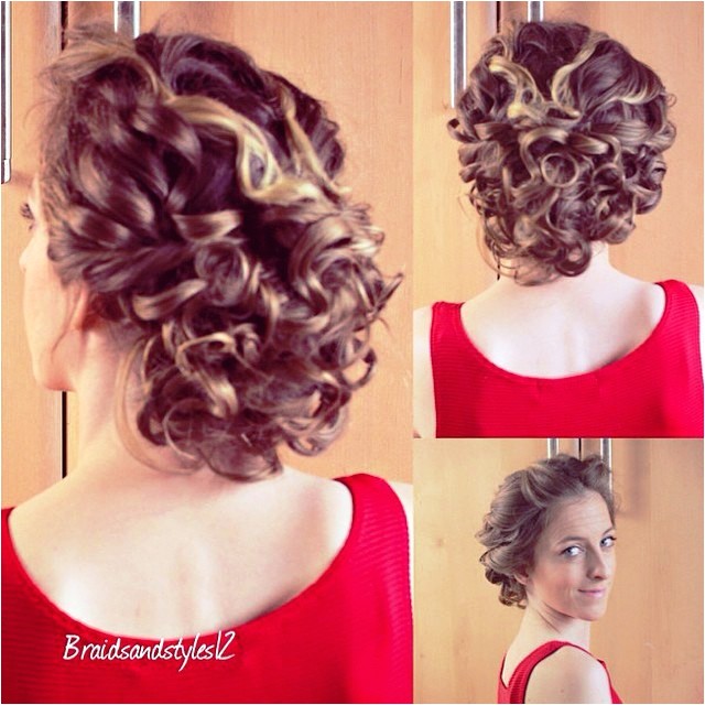 updo hairstyles for short curly hair