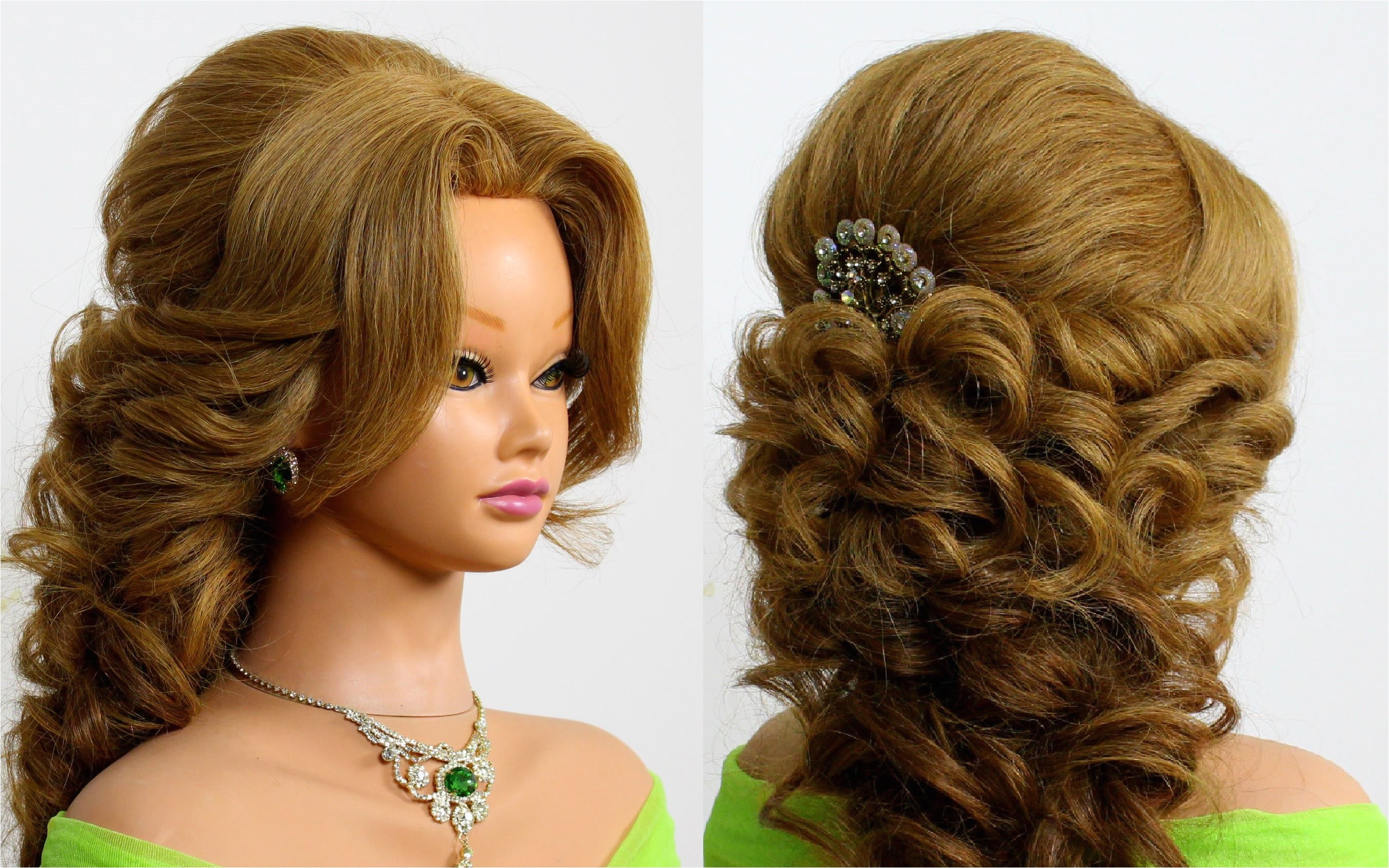 bridal prom hairstyle for long hair tutorial