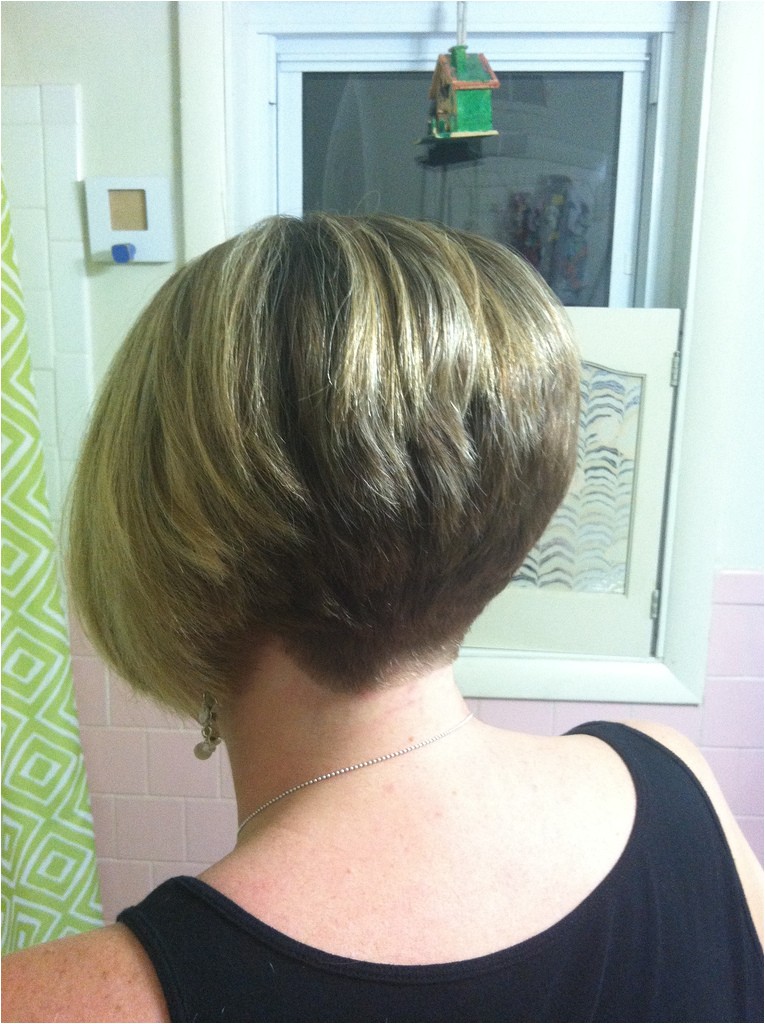 stacked wedge haircut photos back view