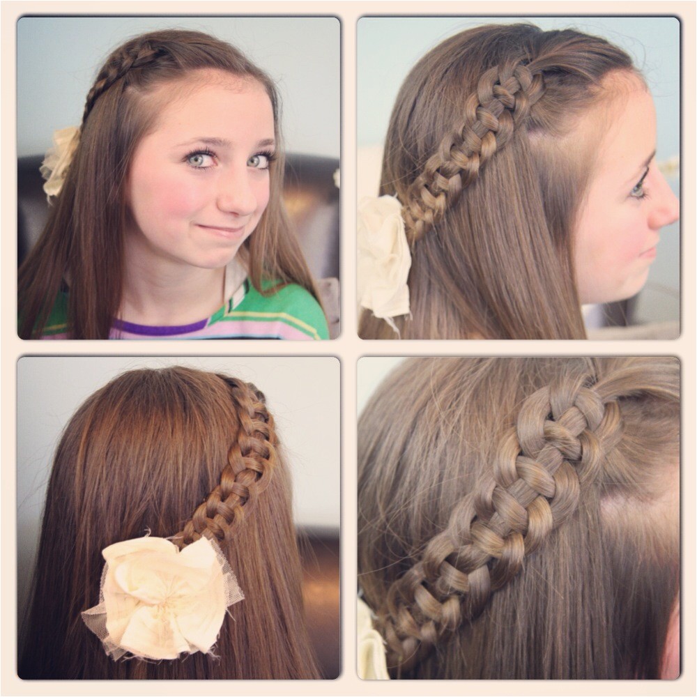 4 strand slide up braid pullback hairstyles