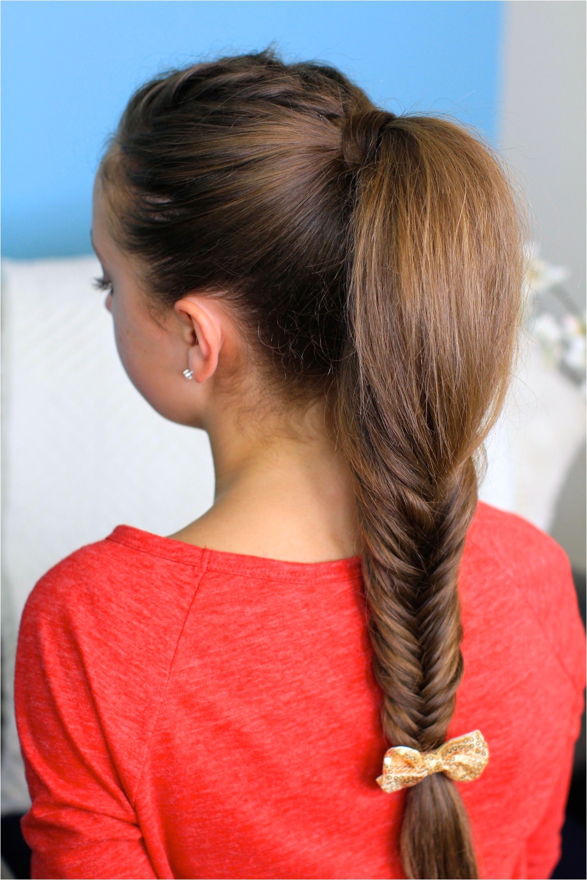 fluffy fishtail braid