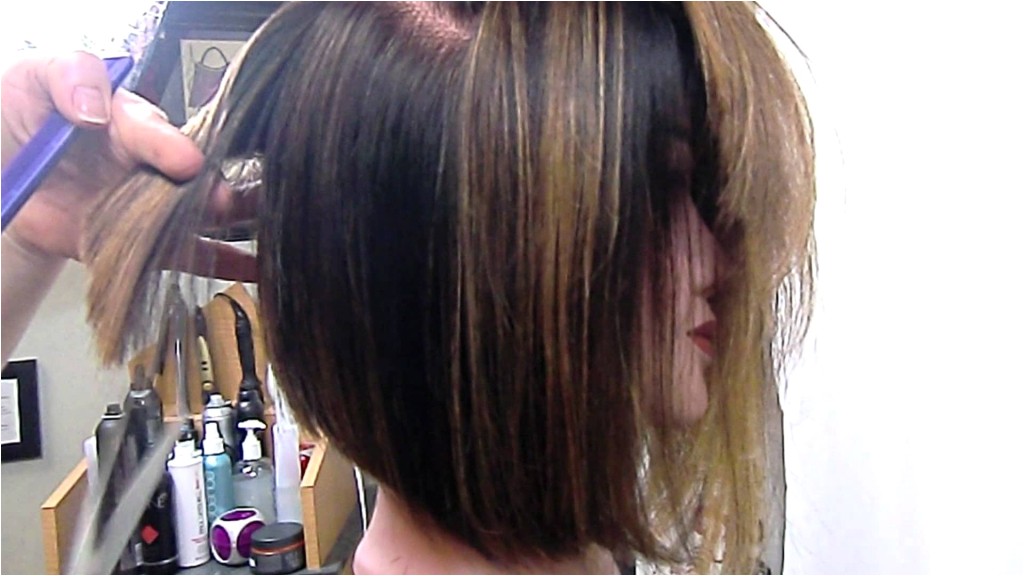 angled bob hairstyles angled bob graduated and texturized youtube