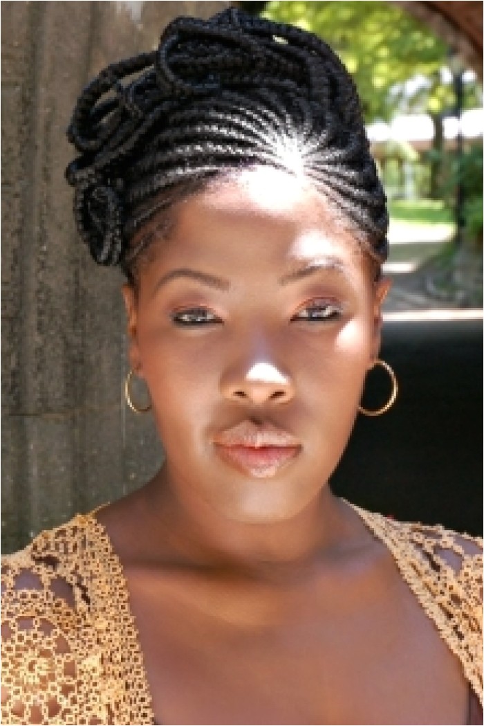 back braids for african american wedding hairstyle