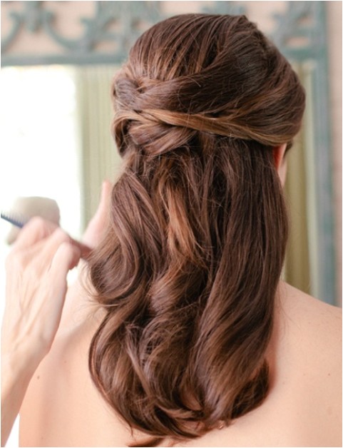 wedding hairstyles medium length hair half up