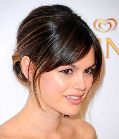 20 bun hairstyles with bangs