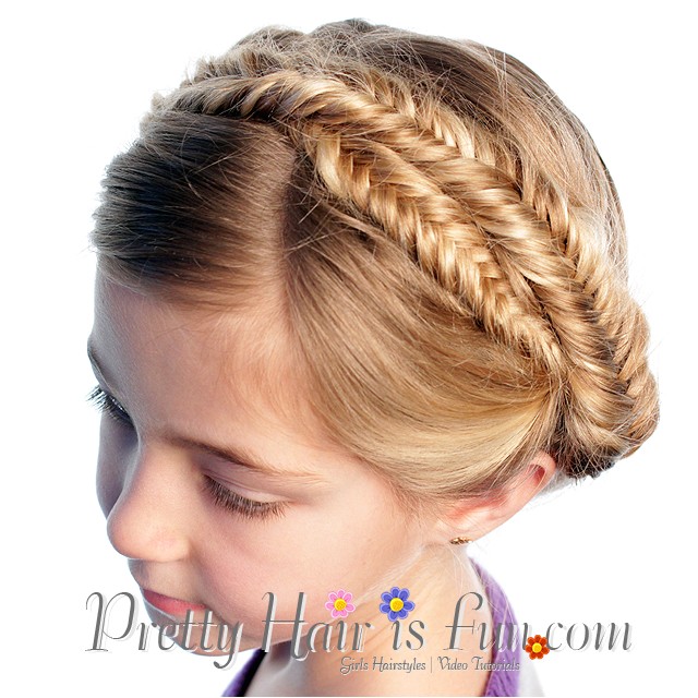 pretty hair is fun how to do a milkmaid crown fishtail braid hairstyle