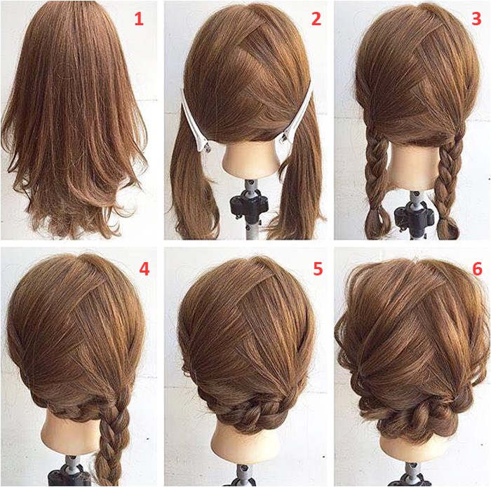 easy step by step hairstyle tutorials for medium length hair