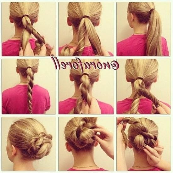 casual updos for long thick hair