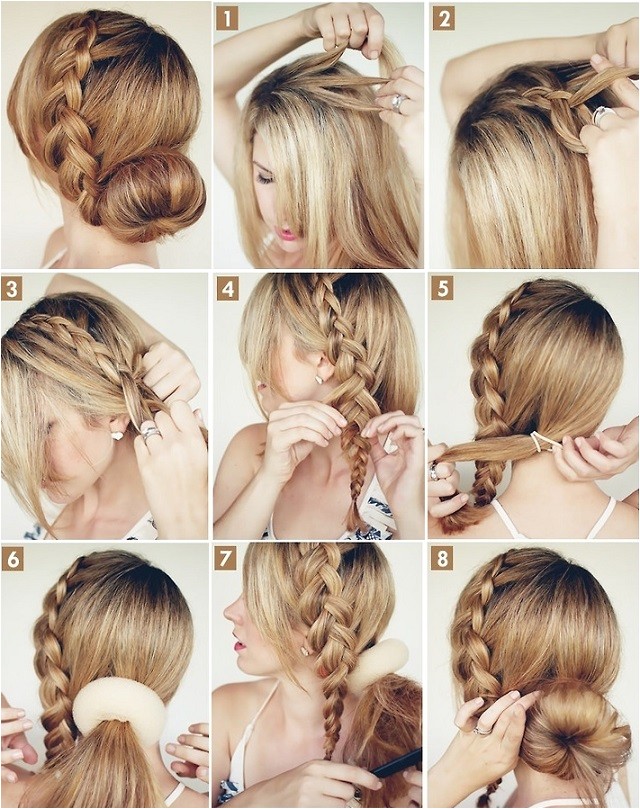 elegant hiarstyle the big braided bun