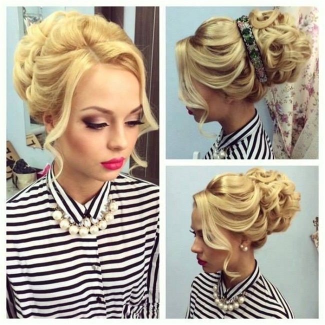 christmas updo hairstyle for party easy to cary