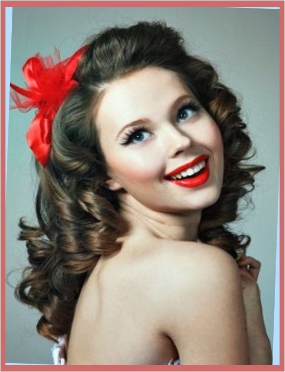 curly hairstyles easy 50s hairstyles for long curly hair in dark with fifties hairstyles for long hair regarding your hairstyle