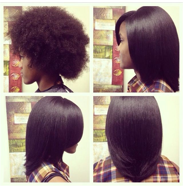 flat iron hairstyles for short natural hair