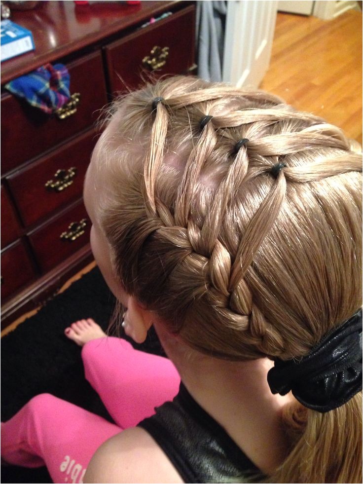 easy hairstyles for gymnastics meets