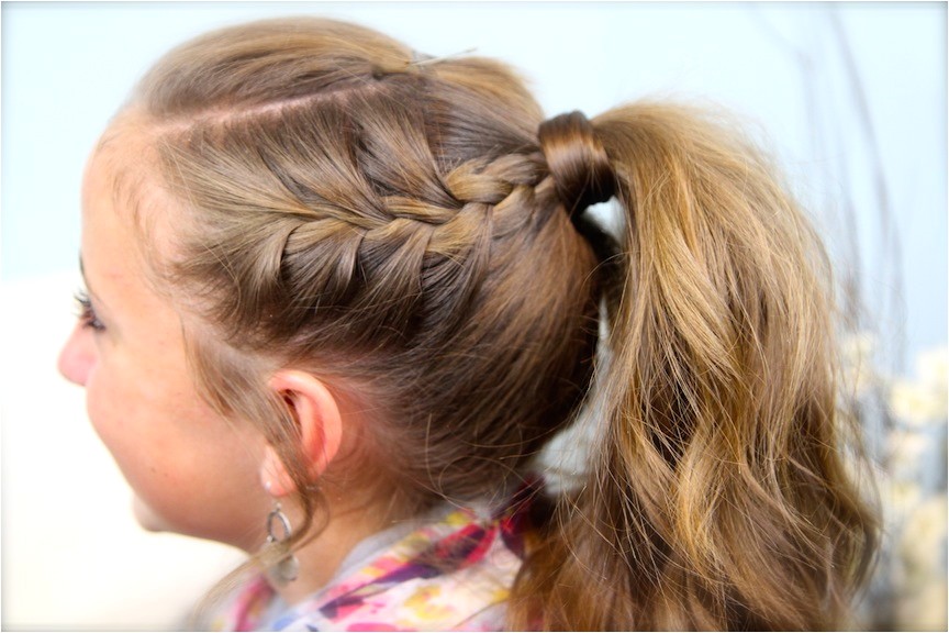 double frenchbacks into high pony cute ponytail ideas