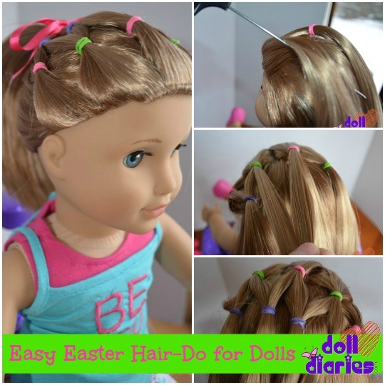 easy easter hair do for dolls