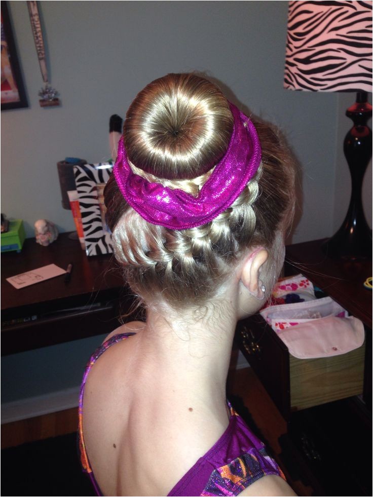 gymnastics hair styles for meets