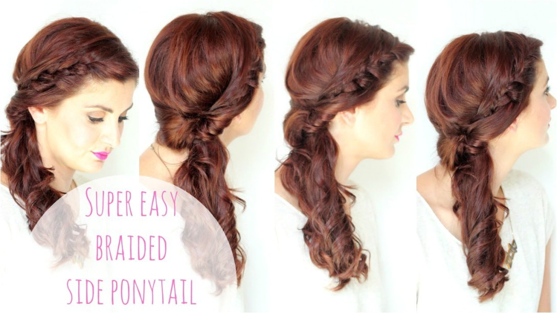 simple side braided hairstyle youtube