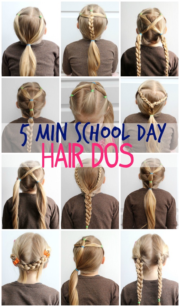 5 minute school day hair styles