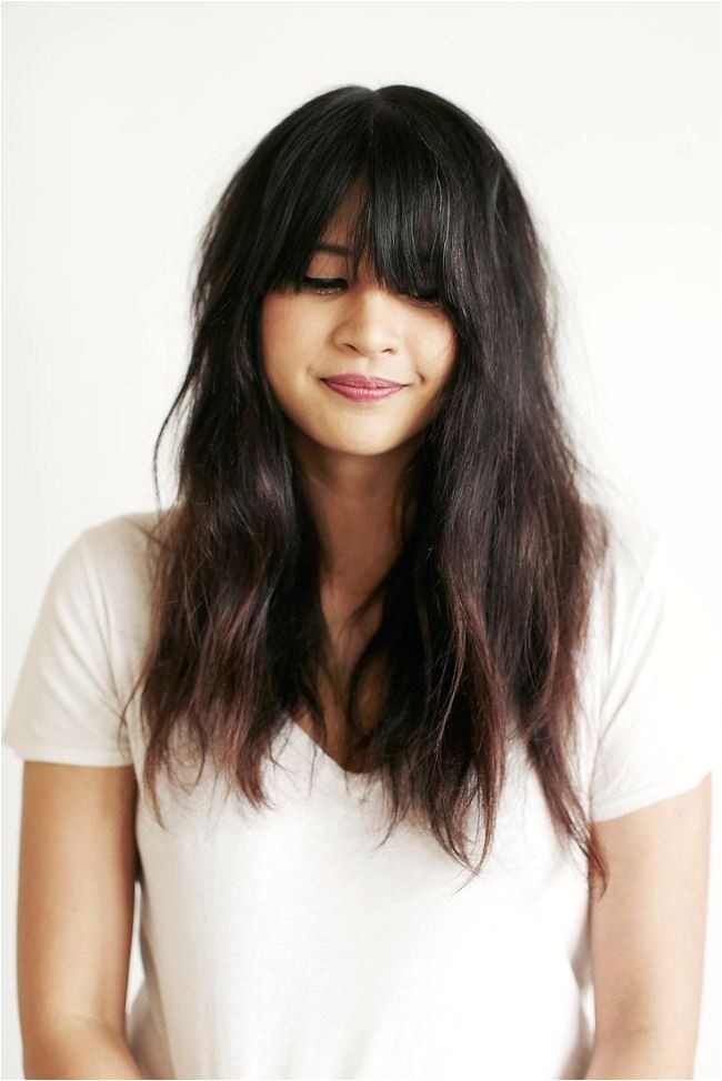 easy to do party hairstyles for long black hair with bangs