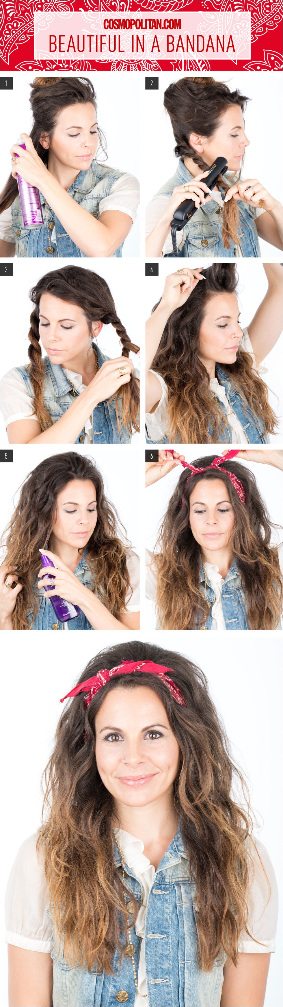 8 easy hair tutorials with bandana