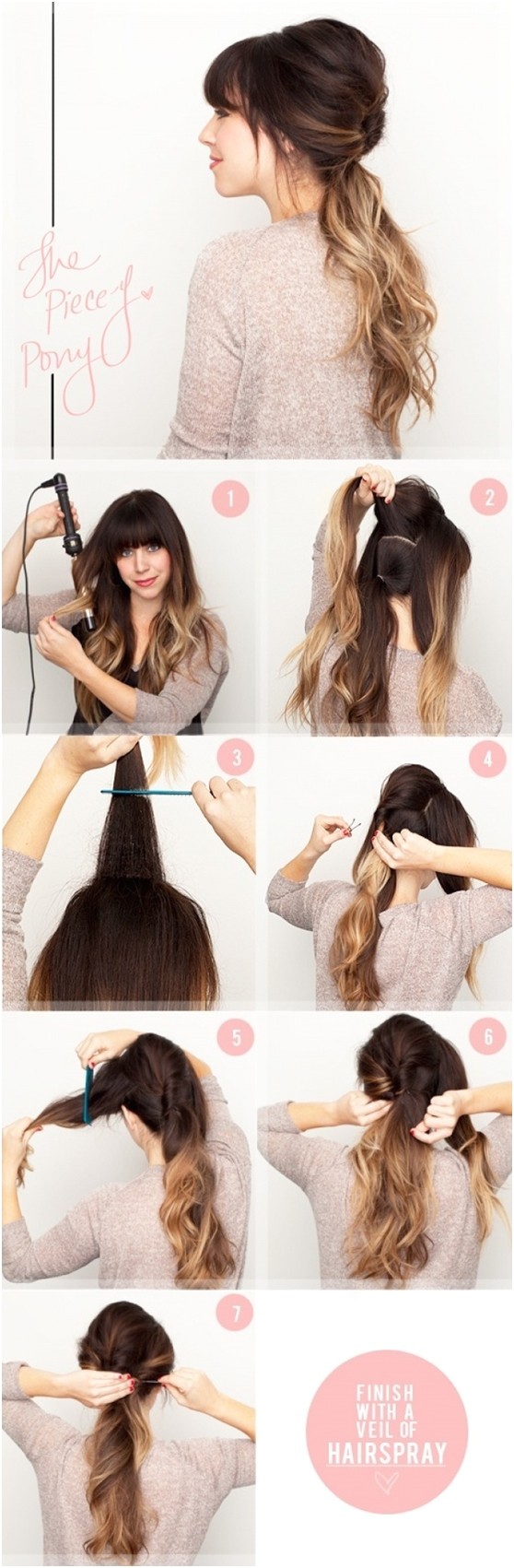15 cute easy ponytail hairstyles tutorials
