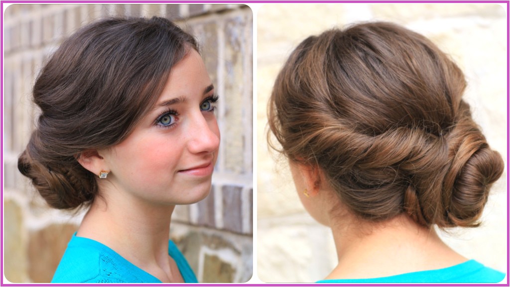 how to make easy twist updo prom hairstyle