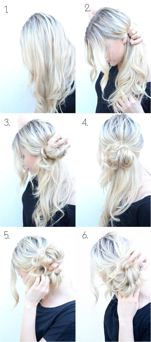 10 super easy updo hairstyles tutorials