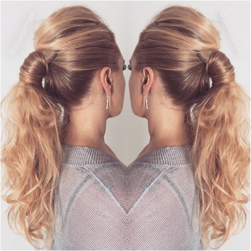 cute ponytails for long medium length hair