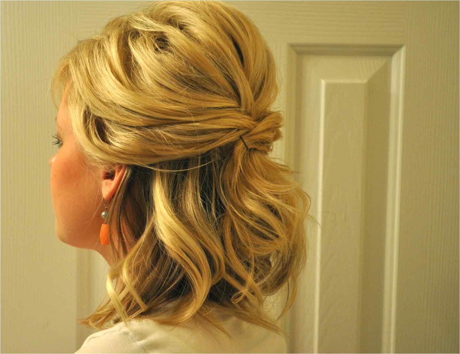 easy half up hairstyles for medium hair