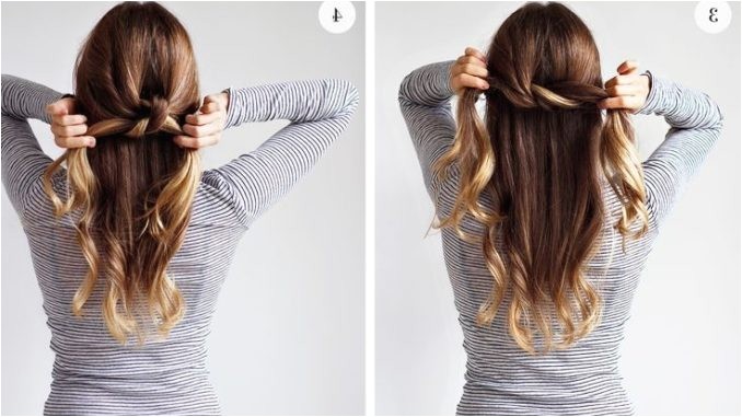 simple tied up hairstyles