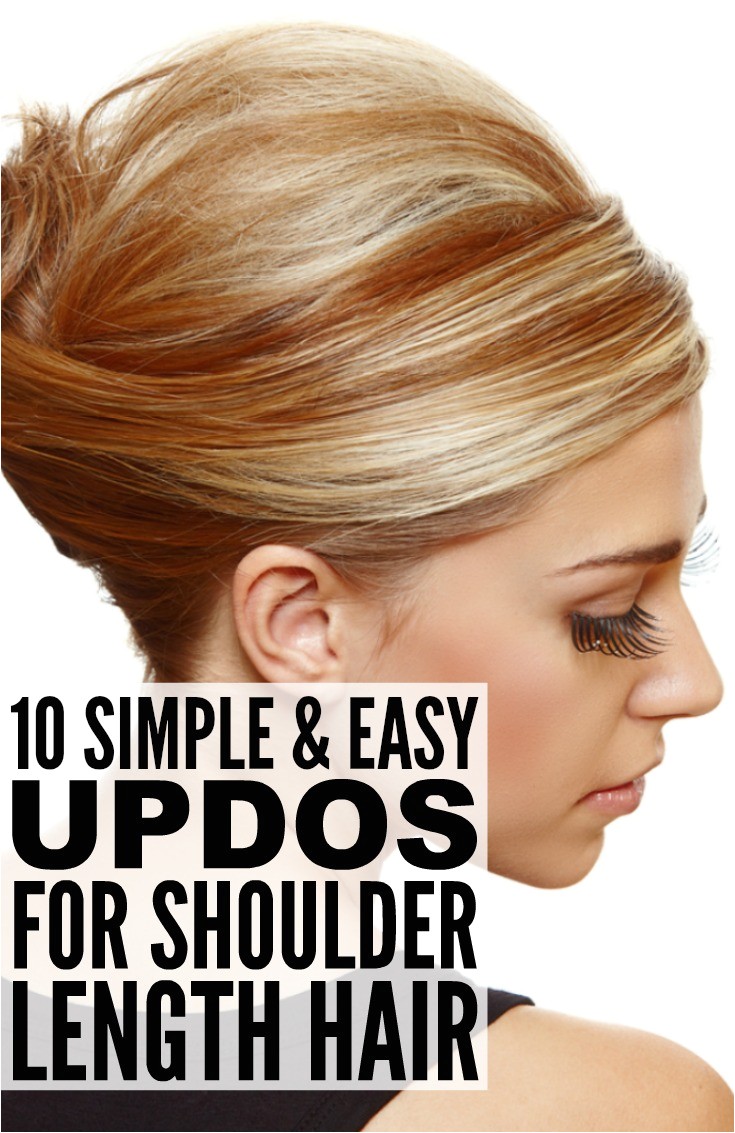 10 simple updos for shoulder length hair