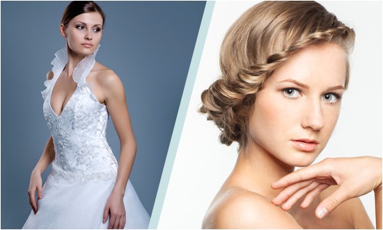 wedding hairstyles for halter top dresses