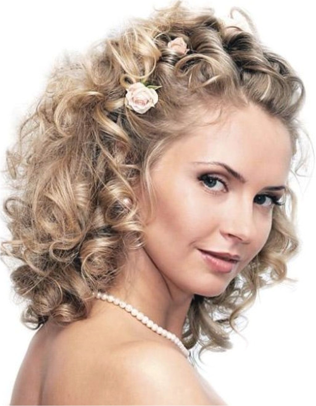 wedding hairstyles curly hair medium
