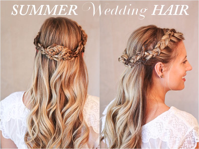 summer wedding half up hairstyles for