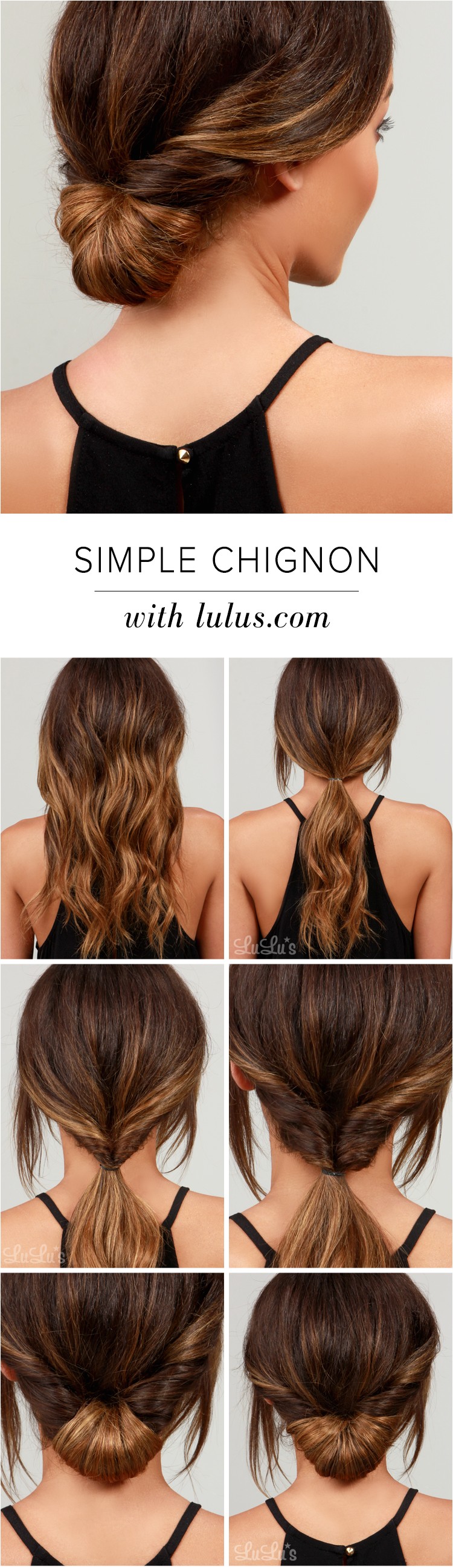 lulus how to simple chignon hair tutorial