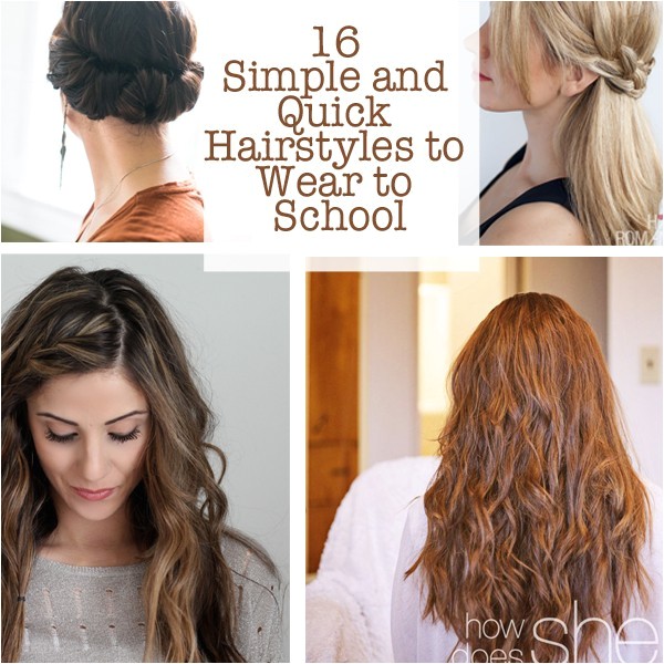 16 simple and quick hairstyles to wear to school