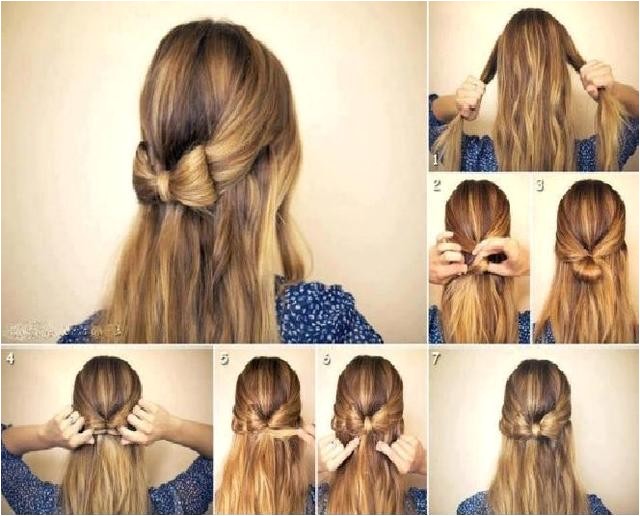 simple diy braided bun puff hairstyles pictorial tutorial for girls