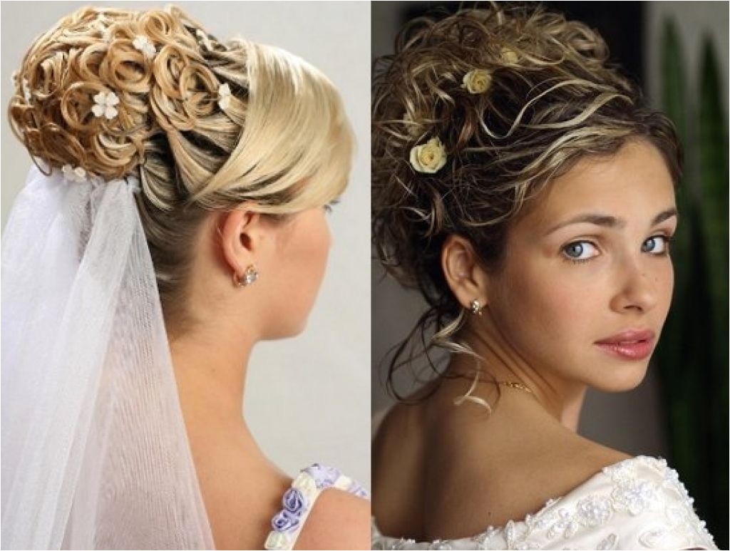 stylish hairstyle with long and short hairs with veil for wedding