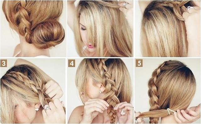 make big braided bun elegant hairstyle