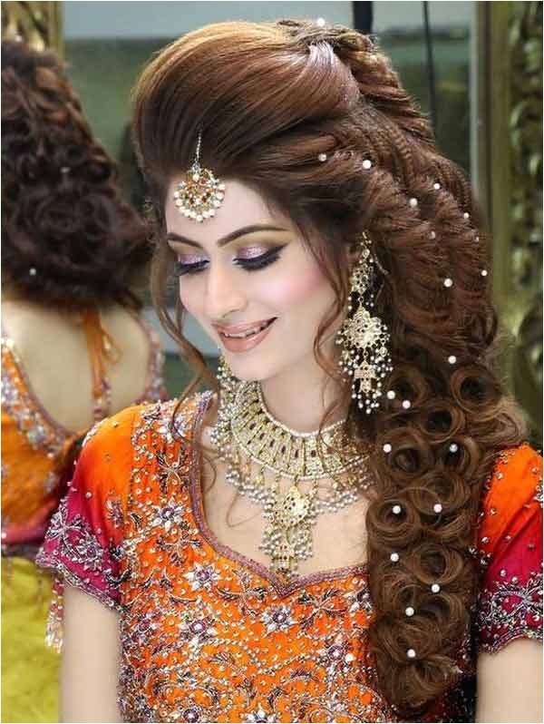 pakistani bridal mehndi hairstyles