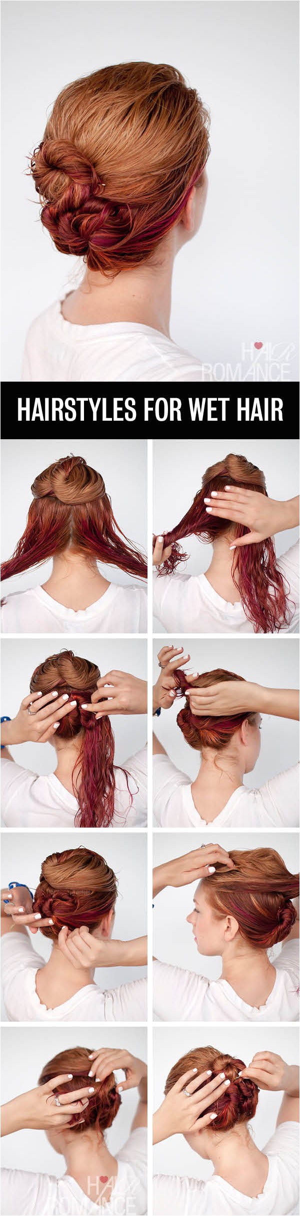 ready fast with 7 easy hairstyle tutorials for wet hair