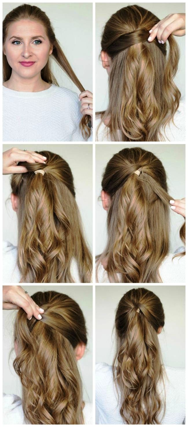 simple party hairstyles for long hair tutorials step by step