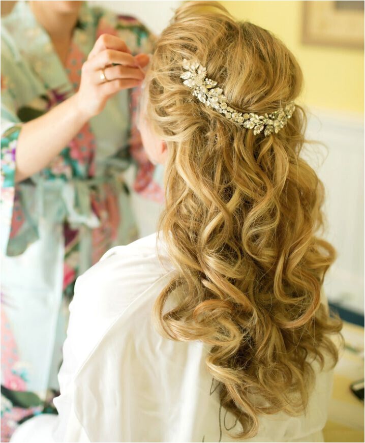 latest half up half down wedding hairstyles for trendy brides