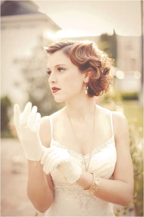 vintage hairstyles for short hair for wedding