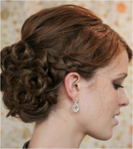 wedding hair with braids and curls