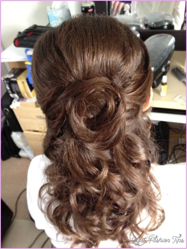 bridal hairstyles half medium length 2