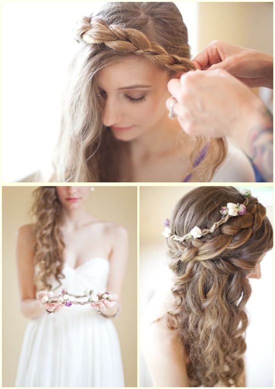 braided headband hair for wedding