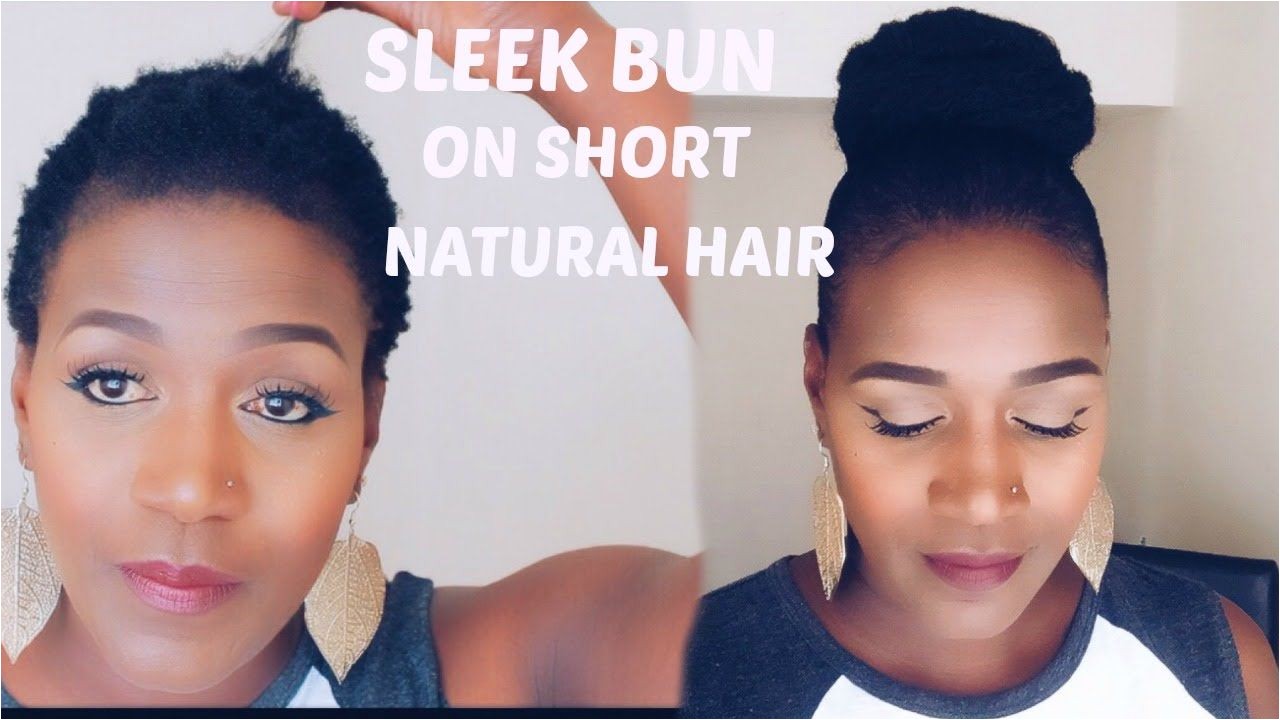 Sleek Bun Short Natural Hair